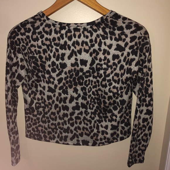 Hiatus Leopard Cropped Sweater - Picture 2 of 7